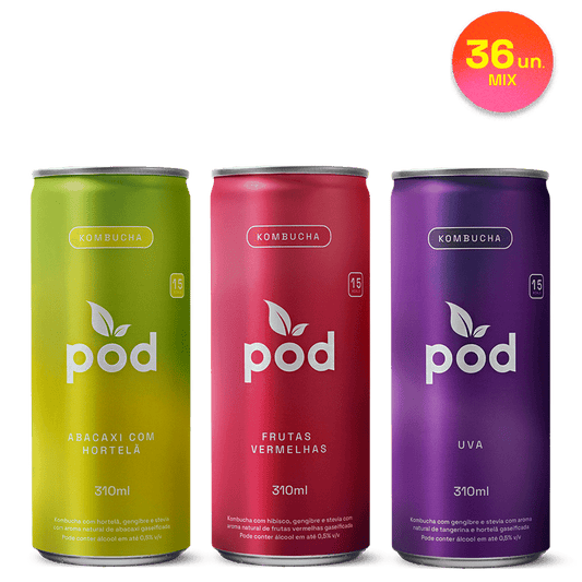 Kit de Kombuchas Pod 310ml - Pod Kombucha - Lata Kombucha 310ml